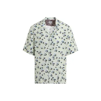 Paul Smith All Over Floral Printed Short Sleeved Shirt