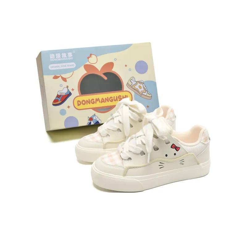 Anime Story Slip Resistant, Abrasion Resistant, Lightweight, Breathable Low Top Skateboard Shoes Women's-12