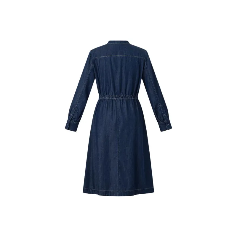 HAZZYS Long Sleeved Dress Women's Blue-1