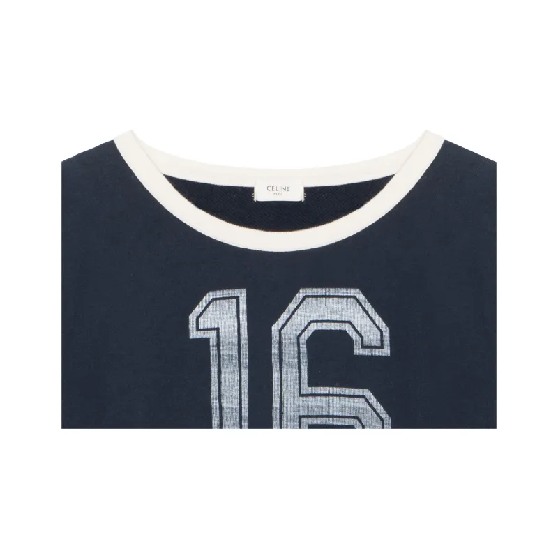 CELINE T Shirts Women's Marine Blue-5
