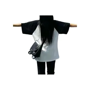 Mu Xiao Xin T Shirt Women's Letter Black White Car T Shirt