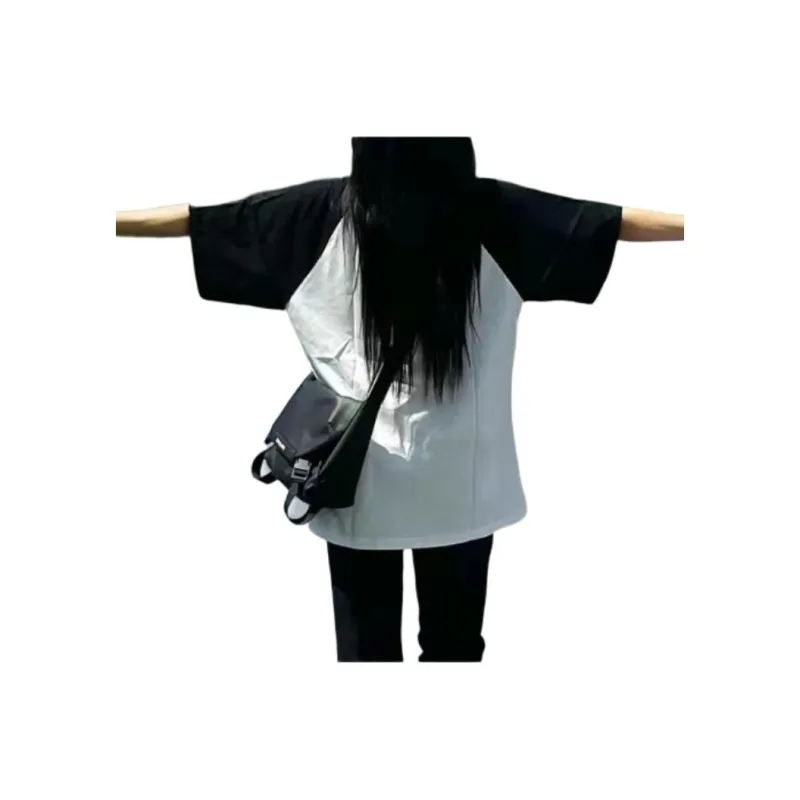 Mu Xiao Xin T Shirt Women's Letter Black White Car T Shirt-0