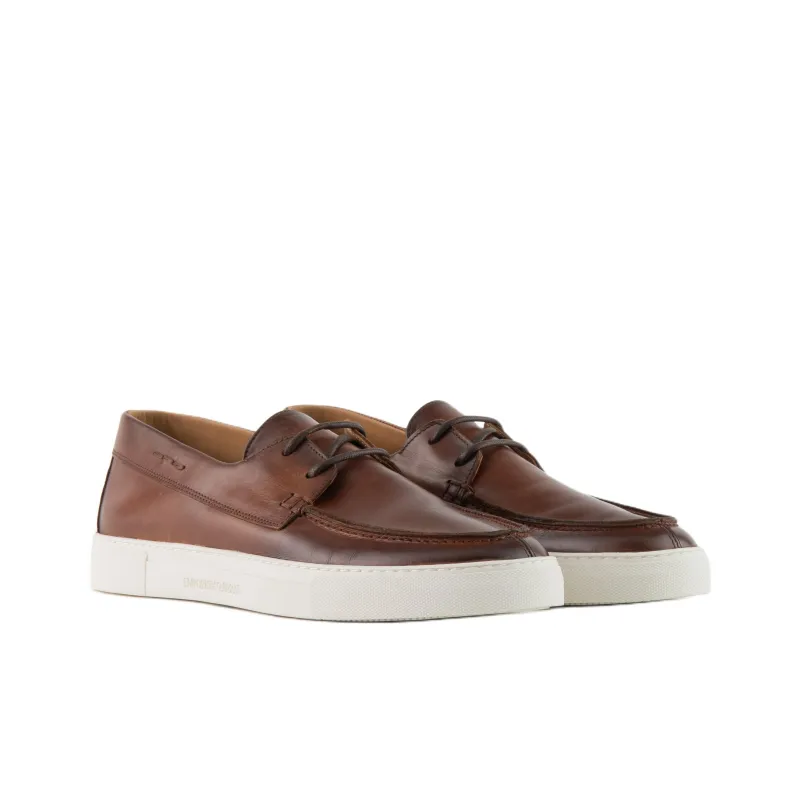 EMPORIO ARMANI Dappled Casual Shoes Men's Brown-1