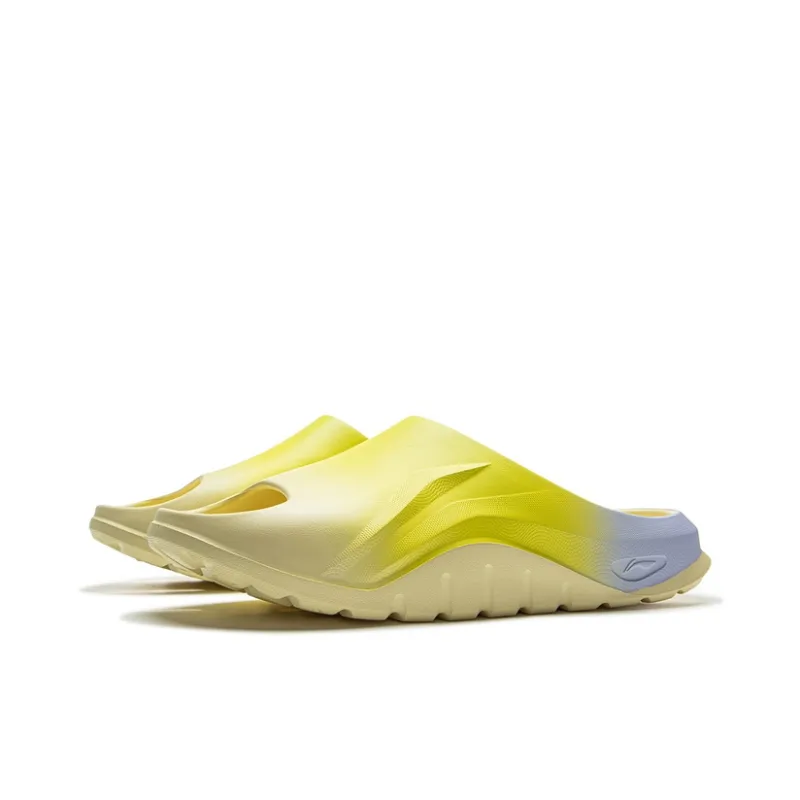 YINGXIONGLIANMENGYONGCHIPAIDUI x LiNing Soft Clap Slip Resistant Abrasion Resistant Slide Slippers Unisex Yellow Purple-2