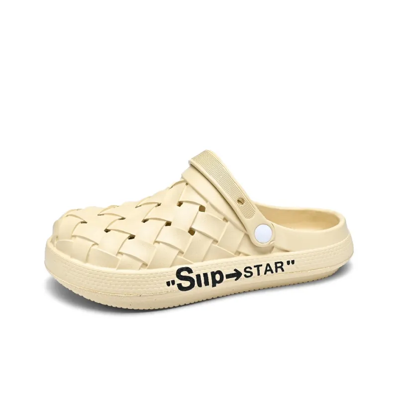 OUGLEMEN EVA Odor Resistant Slip Resistant Closed Toe Slippers Unisex-6