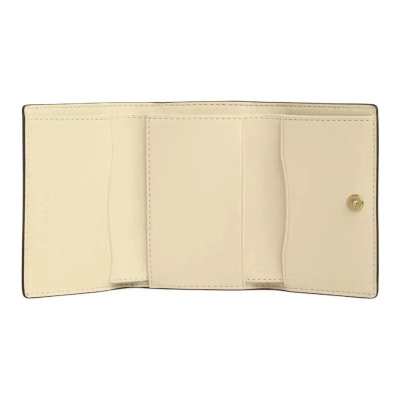 COACH Micro Refined Calfskin Wallet Mini Women's Light Yellow-2