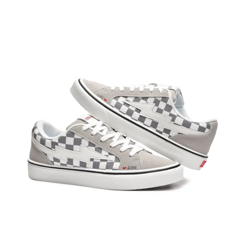 CHERRY&KALIKA Wear resistant, Lightweight, Breathable, And Non slip. Low Top Skateboard Shoes Men's Gray-3