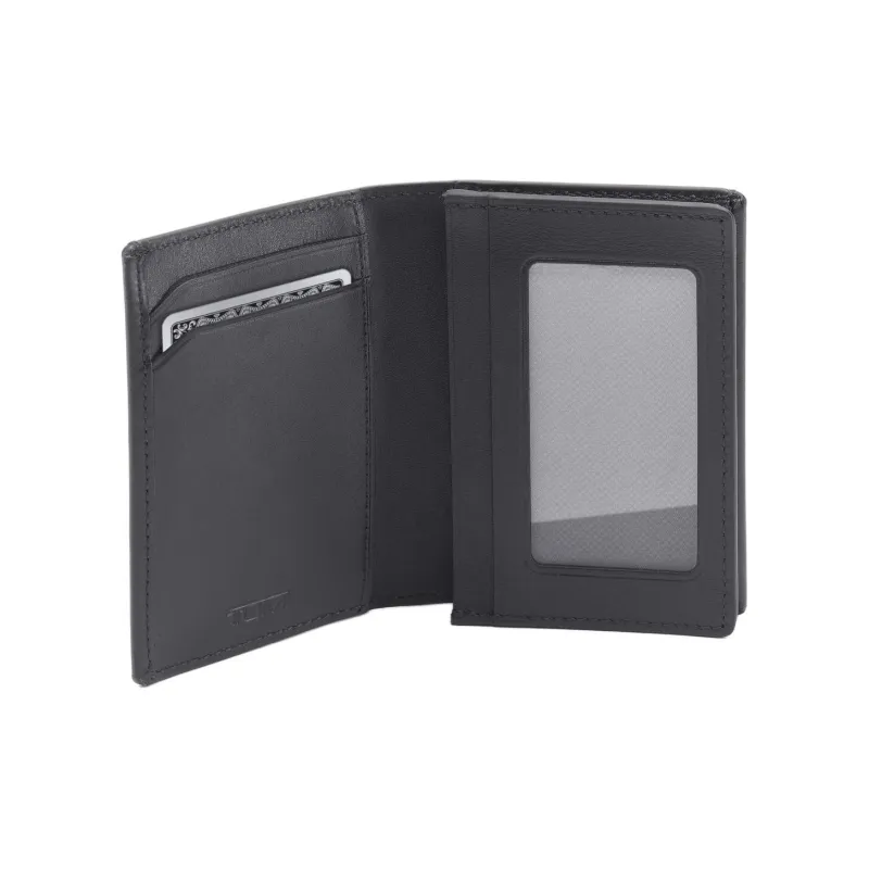 TUMI Leather Card Holder, Wallet Men's Black-1