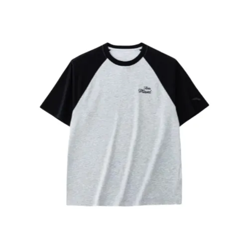 CHAOJIANTA T Shirt Men's Gray Heather Gray/Basic Black