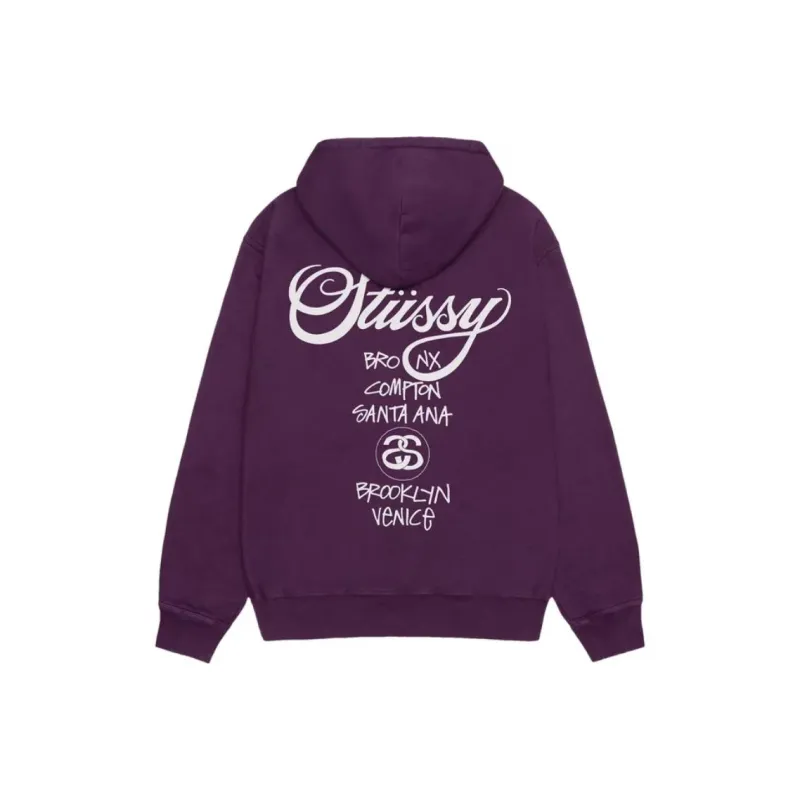 Stussy World Tour Pigment Dyed Hoodie-6