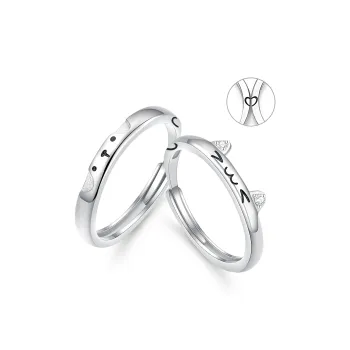 CAREBEARS S999 Fine Silver/S925 Silver Rings Unisex