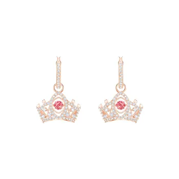 Swarovski Bee A Queen Earrings Women's Red/Rose Gold