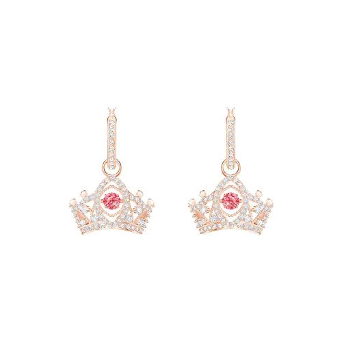 Swarovski Bee A Queen Earrings Women's Red/Rose Gold