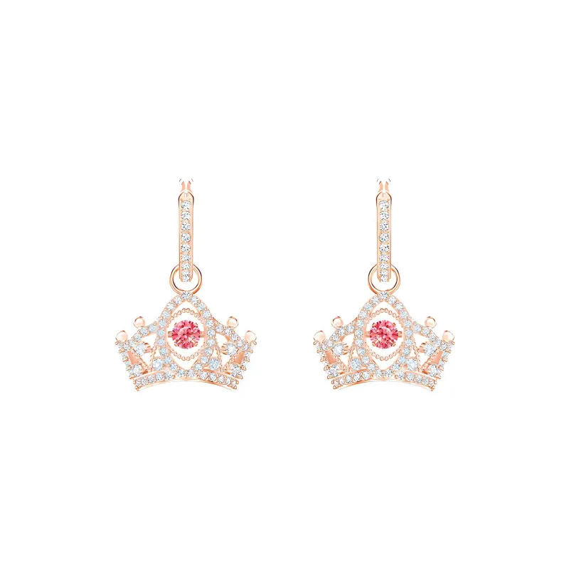 Swarovski Bee A Queen Earrings Women's Red/Rose Gold-0