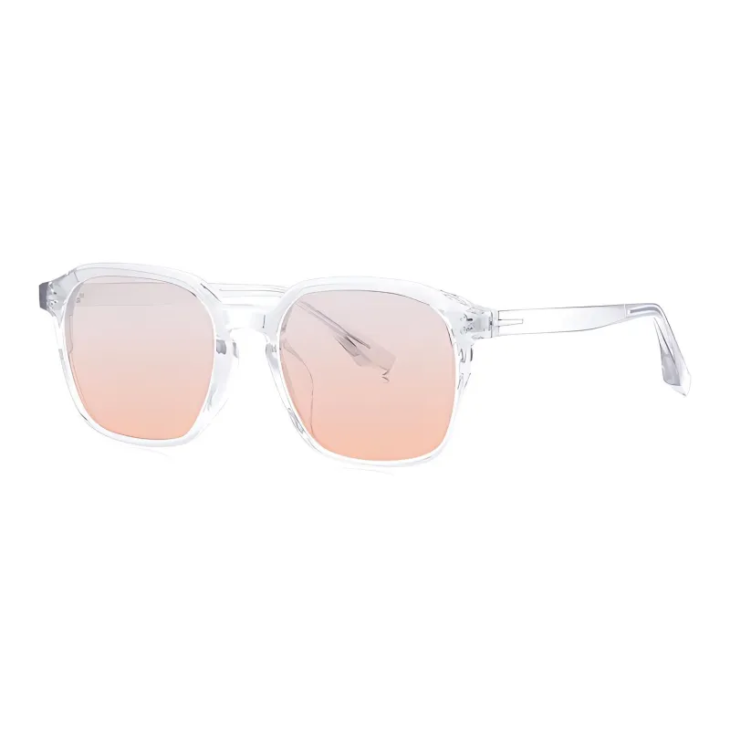 MUZU TR/Memory Plastic Square Sunglasses Unisex-2