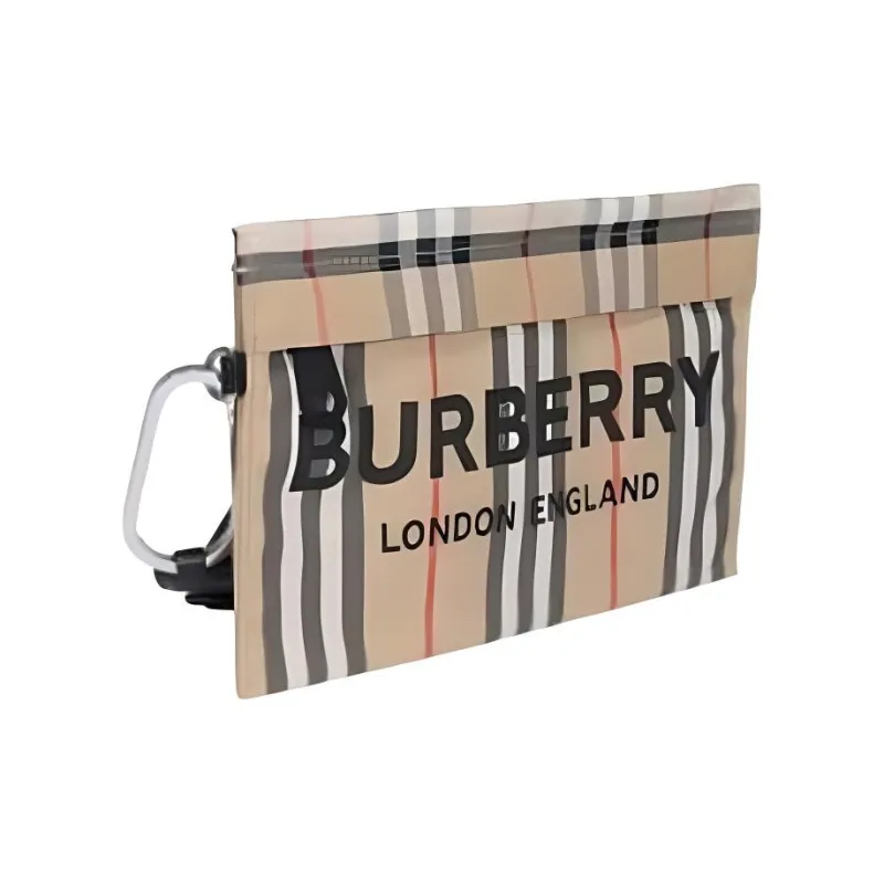 Burberry Nylon Handbag Shoulder Bag Crossbody Bag Clutches Regular Women's Beige-1