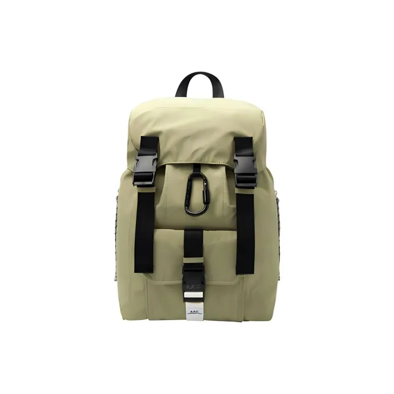 A.P.C Polyamide Backpack Men's Gray Green-0