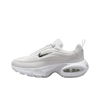 Nike Air Max Portal Cushioning, Wear Resistant Low Top Casual Training Running Shoes Women's Silver White