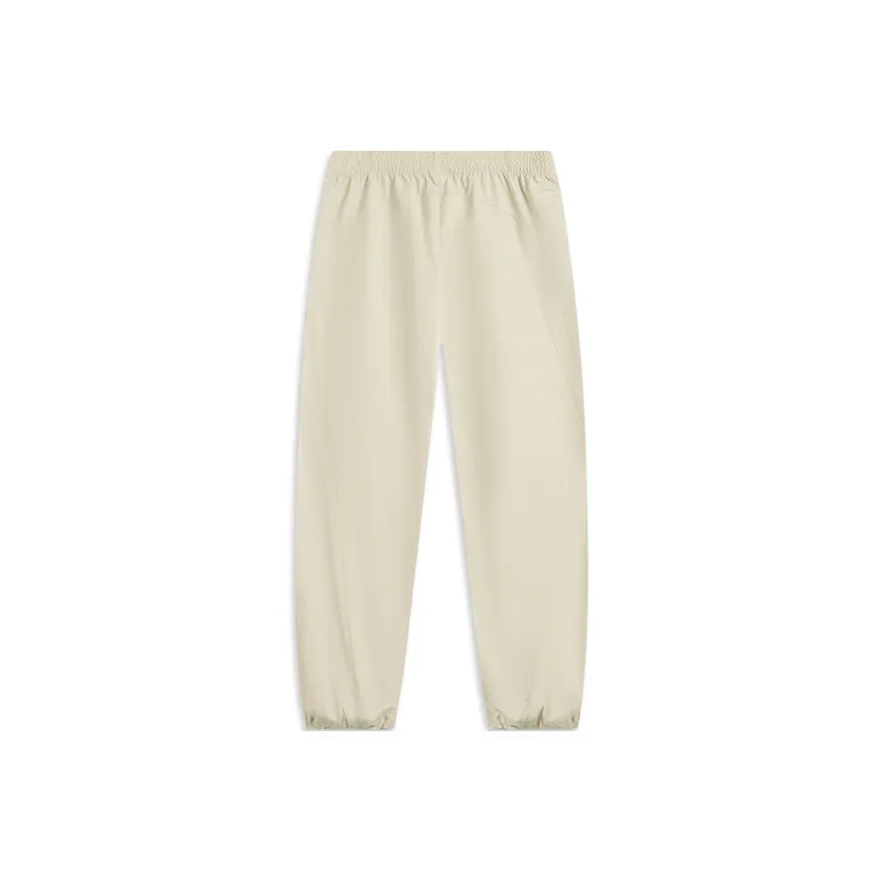 LiNing Sports Trend Series Knitted Sweatpants Women's Seashore Gray-1