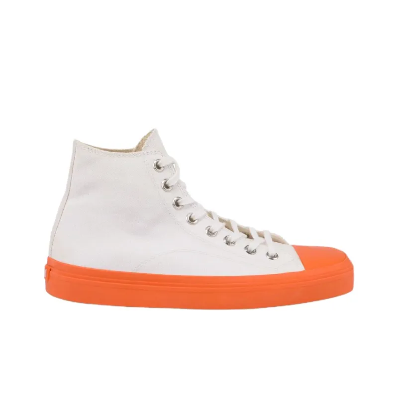 MOSCHINO High Top Canvas Shoes Men's White-1