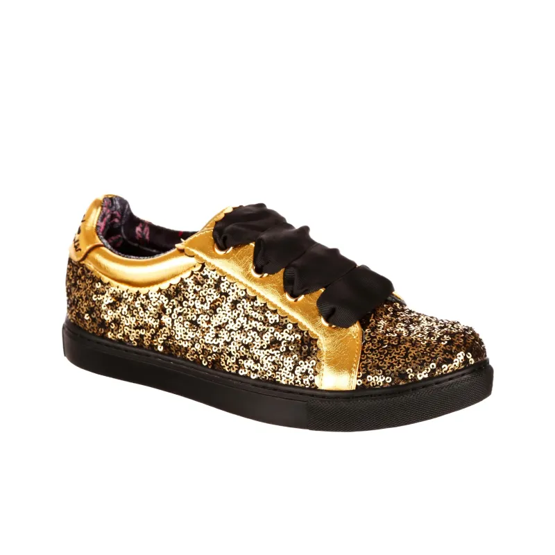 IRREGULAR CHOICE Wasabi Wanderer Low Top Skateboard Shoes Unisex Gold-1