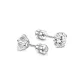 White-Iridescent Sparkle Star Stud Earrings (4MM)