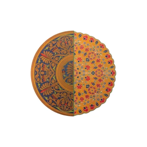 SELETTI Cork Placemats Yellow Brown 37cm