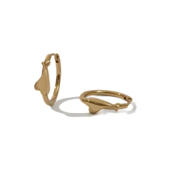 ALFIR Love Turned Over Heart Earrings Women's
