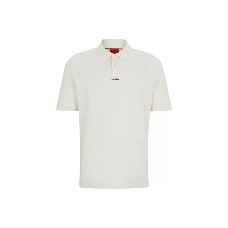 HUGO BOSS POLO SHIRT WITH LOGO PRINT Polo Shirt Men's White-0
