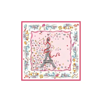 LONGCHAMP Silk Scarves Women's Pink