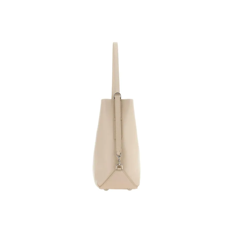 HOGAN Leather Hobo Bag, Crossbody Bag, Shoulder Bag Medium Size Women's Ivory-3