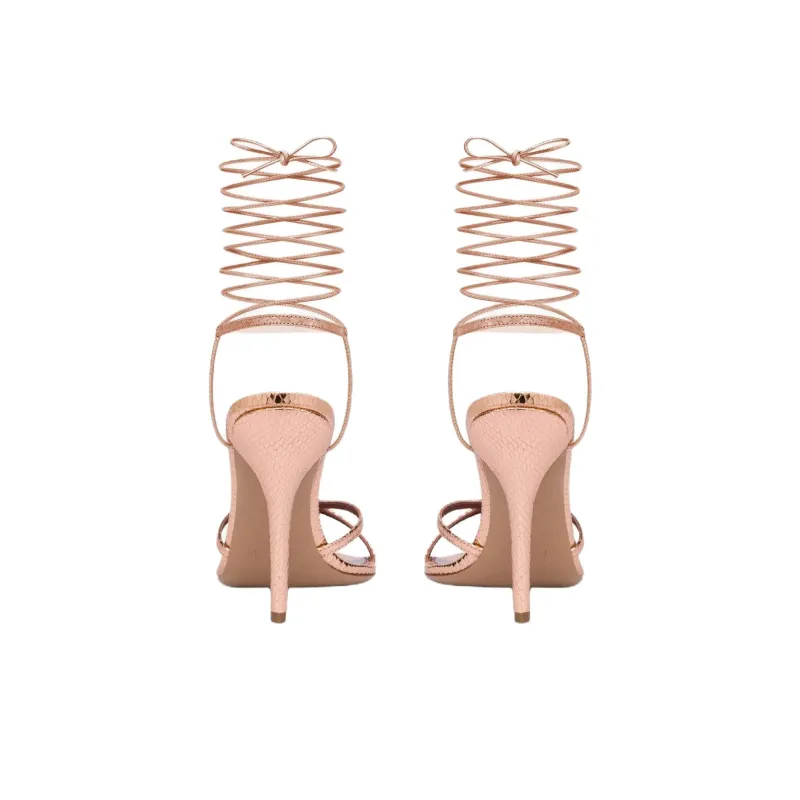 Paris Texas Linda One Strap Sandals 10.5cm Women's Rose Gold-5