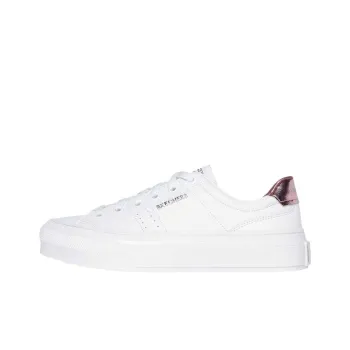 Skechers Selene Sophisticated Style Low Top Skateboard Shoes Women's White Pink