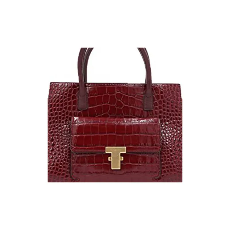 TORY BURCH Juliette Leather Tote Bag Shopping Bag Handbag Regular Women's Roman Red-4