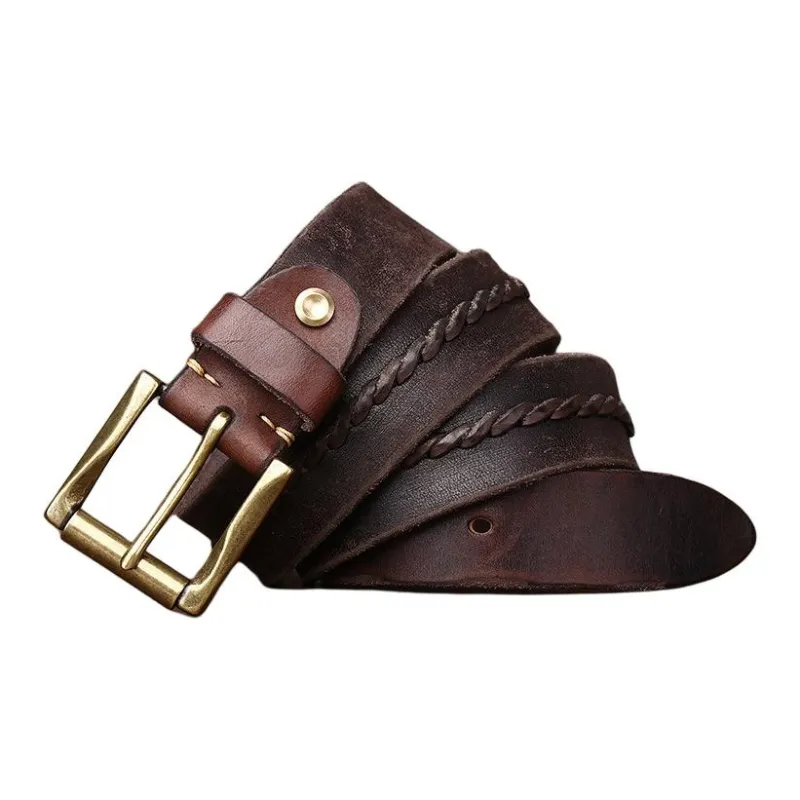 JEANSWEST Cow Leather Belts Men's 3.8cm-1