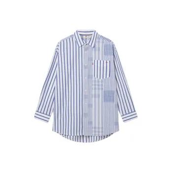 Levis Shirts Men Blue White