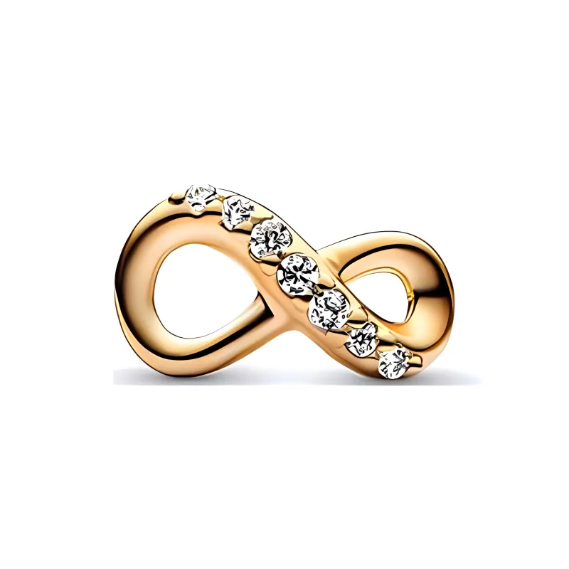 Pandora Gold Plated Stud Earrings Women's Gold-1