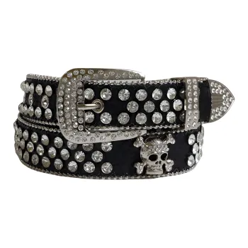 Emperor Penguin Ins Hot Girl Rhinestone Embellished Skeleton Belt Urban Chic Style Y2k Jeans Leather Belts Women's 3cm