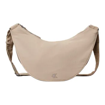 CALVIN KLEIN Nylon Crossbody Bag, Shoulder Bag Women's Beige