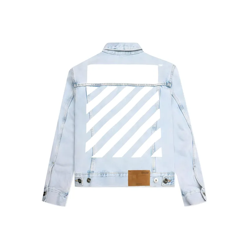 OFF WHITE SS22 Denim Jacket Fall Men's Blue-1