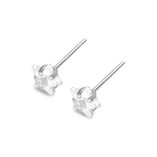 999 Fine Silver Material Fashion Stud Earrings Women's-0