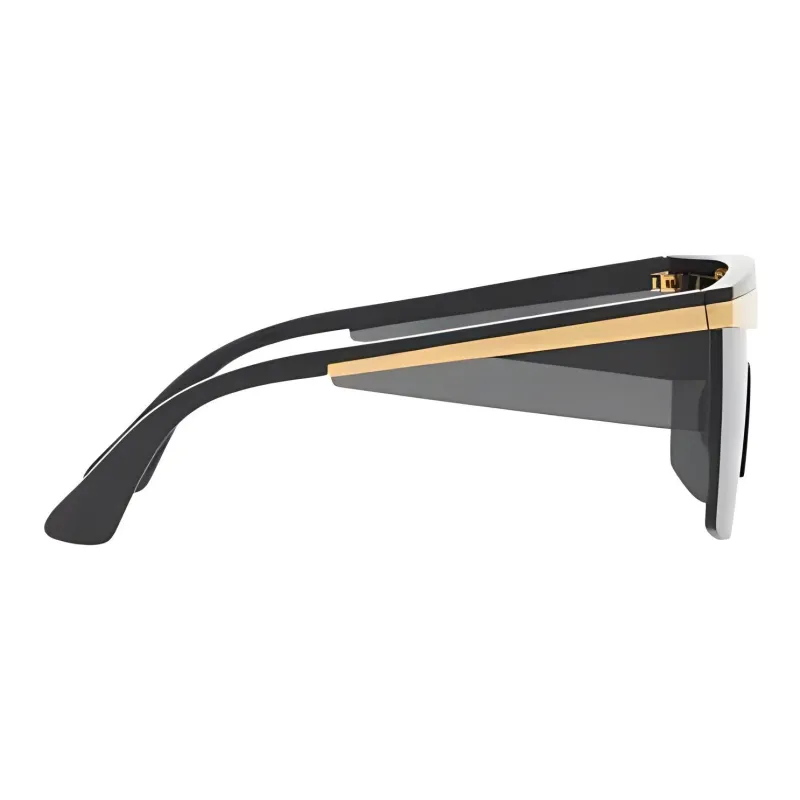 VERSACE Metal Irregular Shape Sunglasses Men's Black-2
