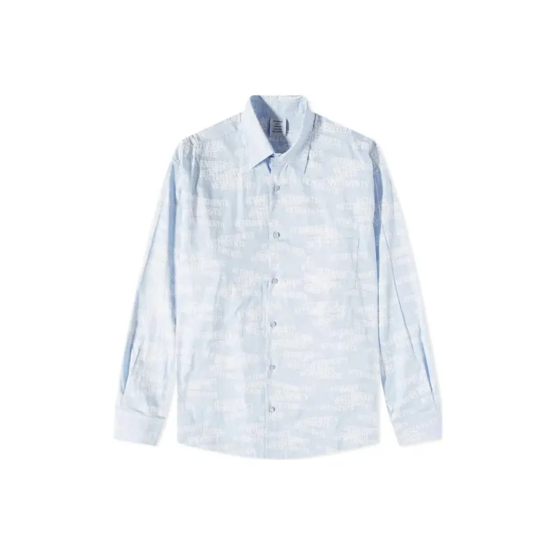 Vetements Shirts Men Light Blue-0