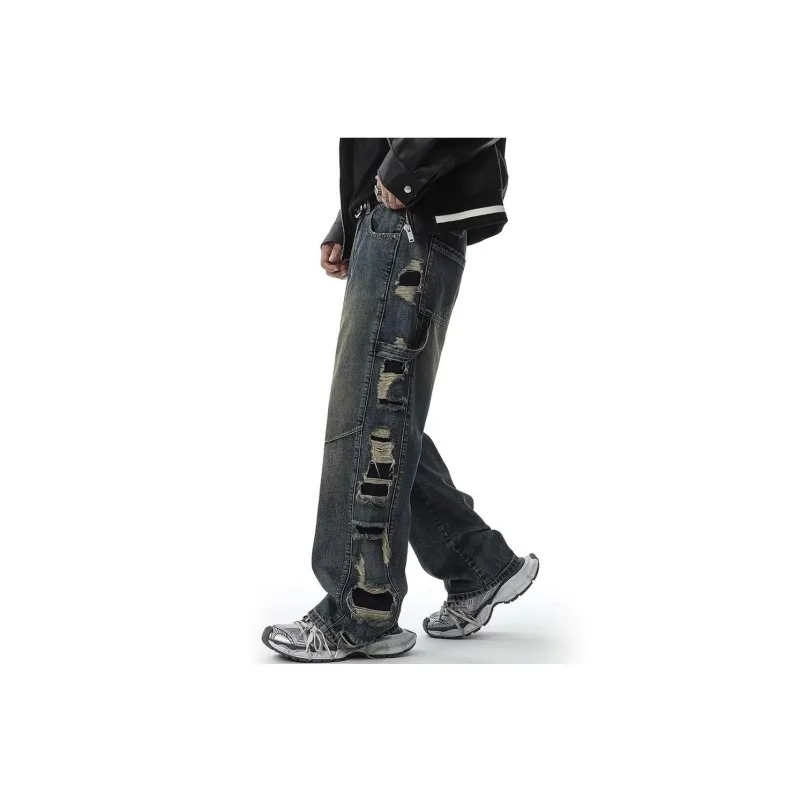 PAINT STAIN Jeans Unisex Blue-5