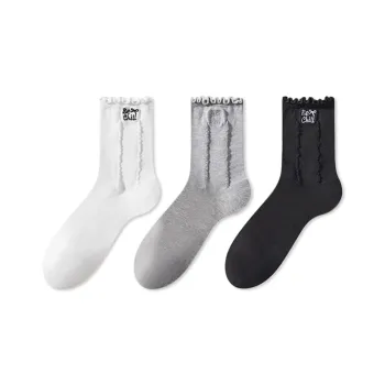 JIAZINI Mid Calf Socks Women's Combo Set