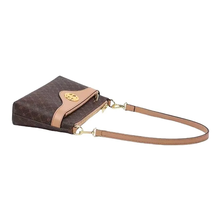 PESASRIE PVC Shoulder Bag Women's Coffee-5
