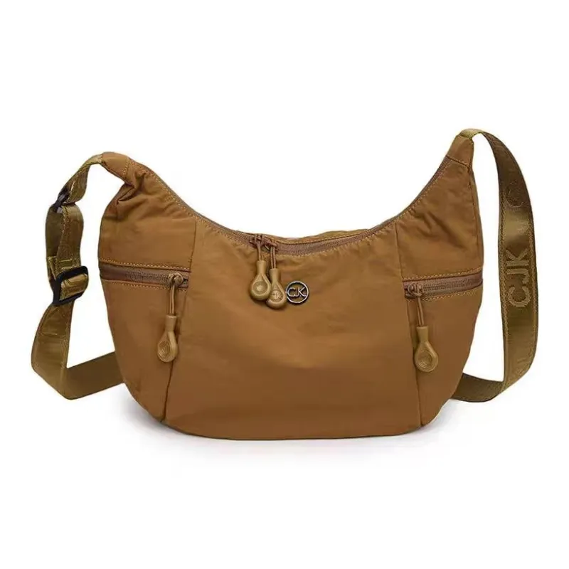 Boniu Waterproof Fabric Shoulder Bag Unisex Black/Ecru/Yellow-6