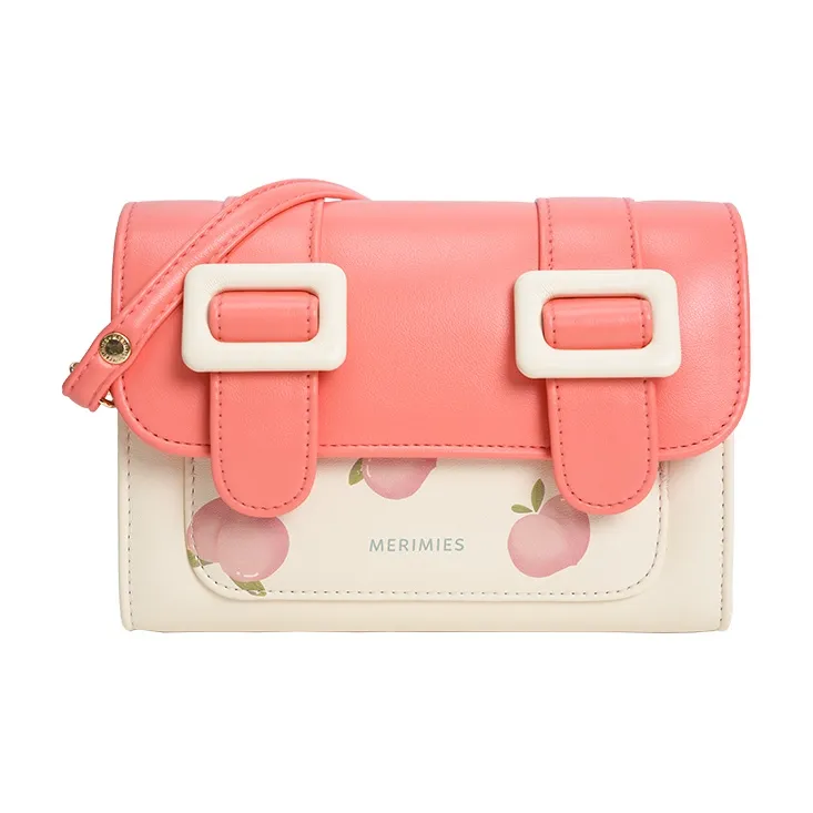 MERIMIES Artificial Leather Crossbody Bag, Shoulder Bag Regular Women's Peach Pink-1