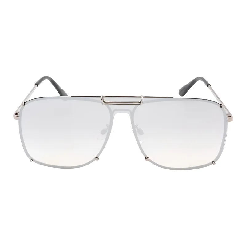 GUESS Metal Irregular Shape Sunglasses Men's Gray-1