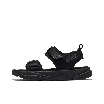 Erke Chasing Waves Beach Sandals Men's Jet Black Carbon Gray